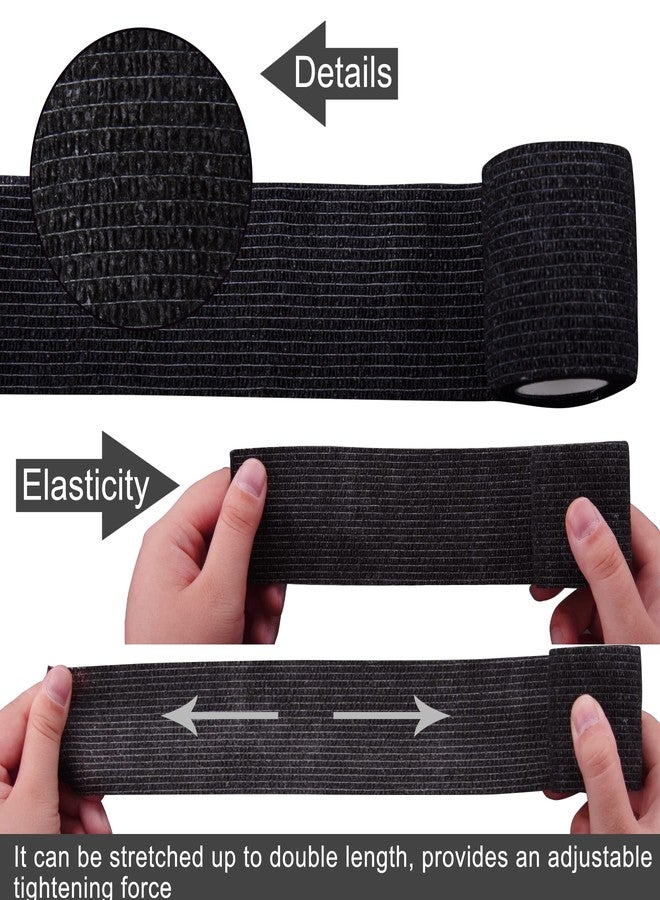 BQTQ 72 Rolls Self Adhesive Bandage 2 Inch Self Adherent Wrap Black Tape Self Stick Bandages Stretch for Wrist Ankle Swelling Sprains - Image 5